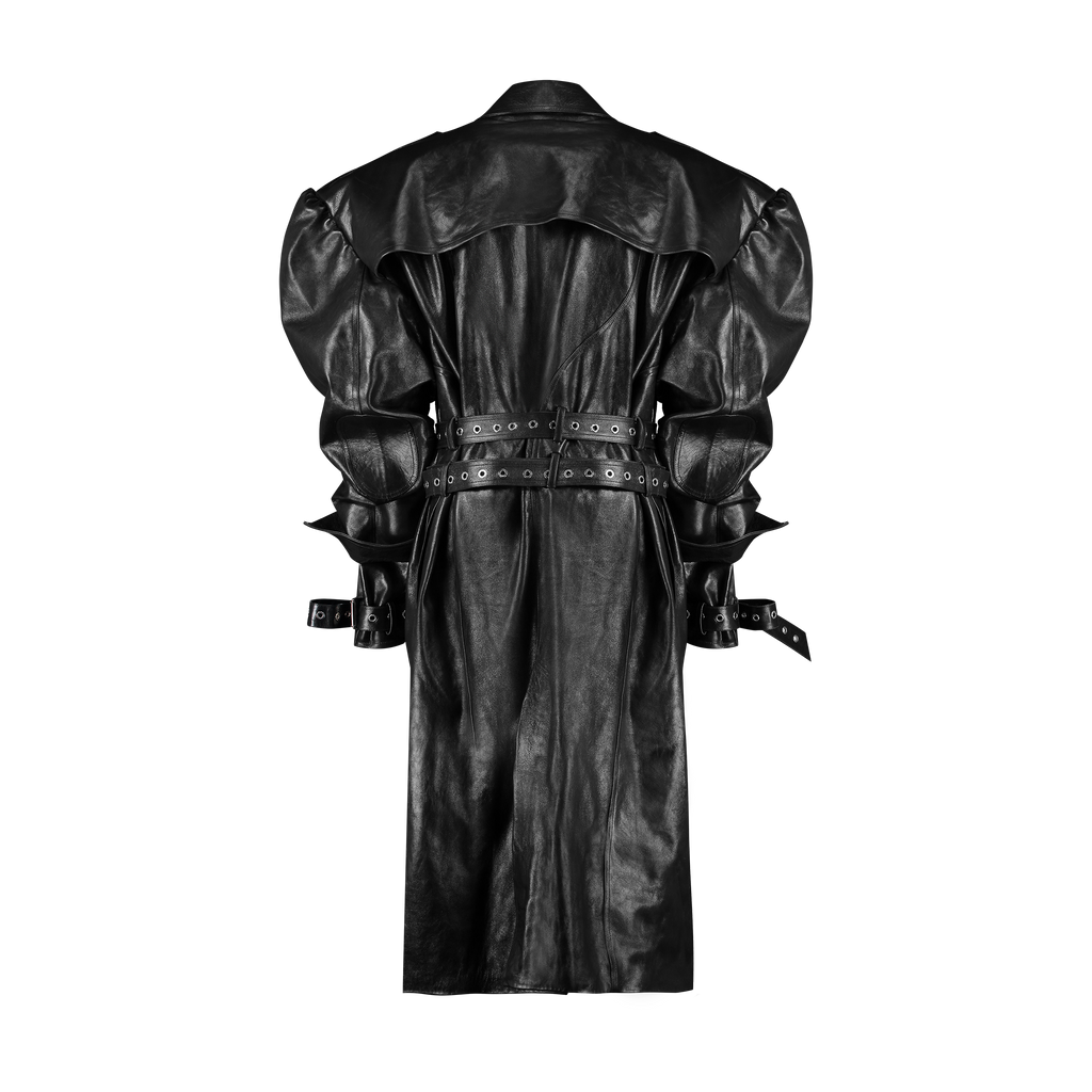 Trench Couro Preto