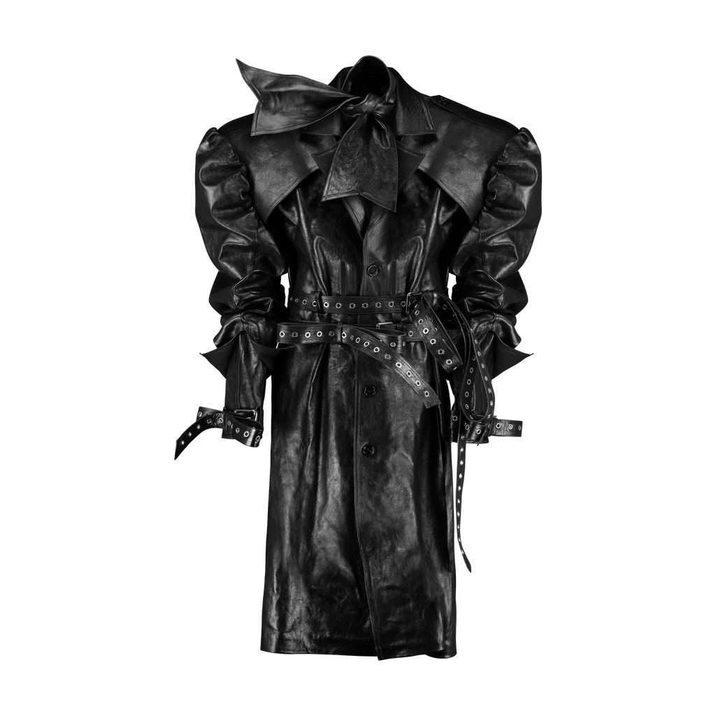 Trench Couro Preto