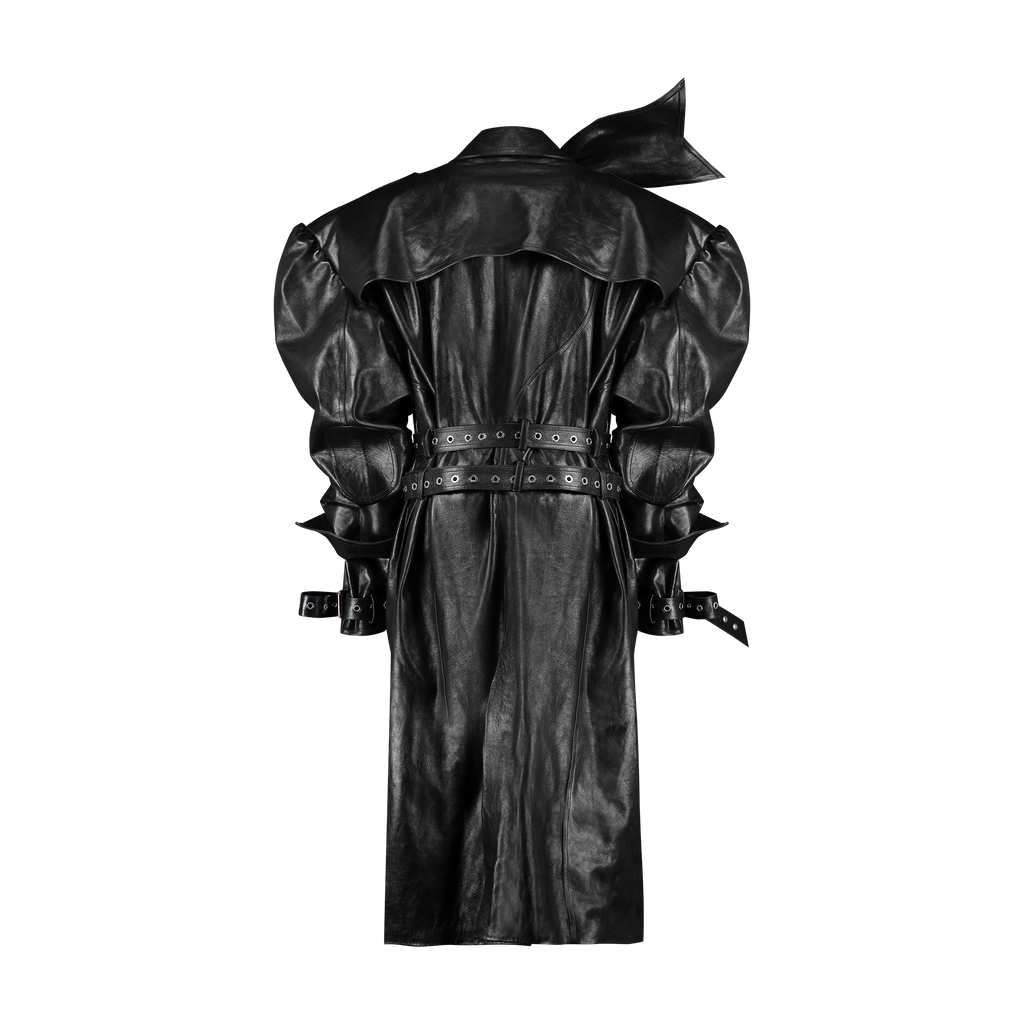 Trench Couro Preto