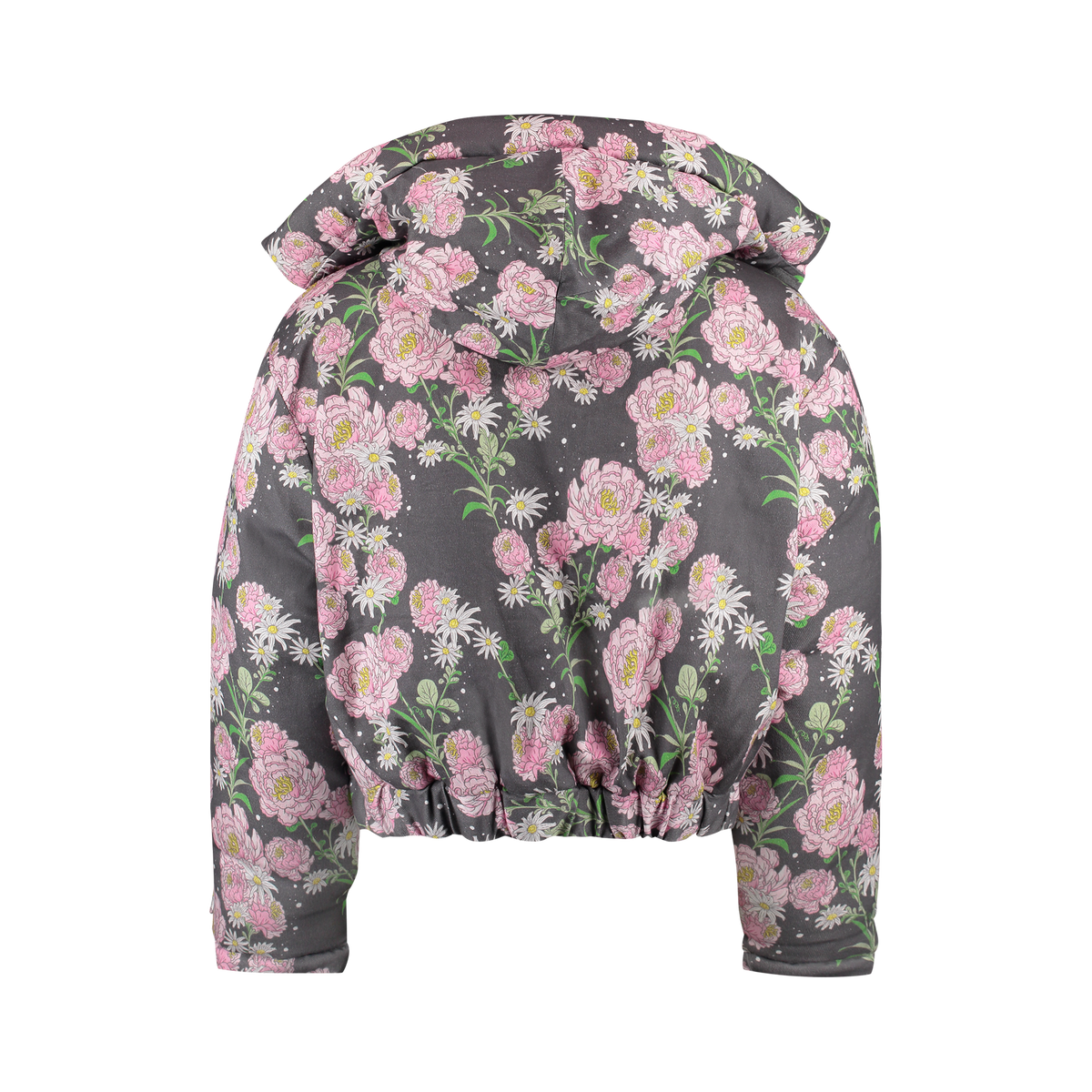 Puffer Preta Flores