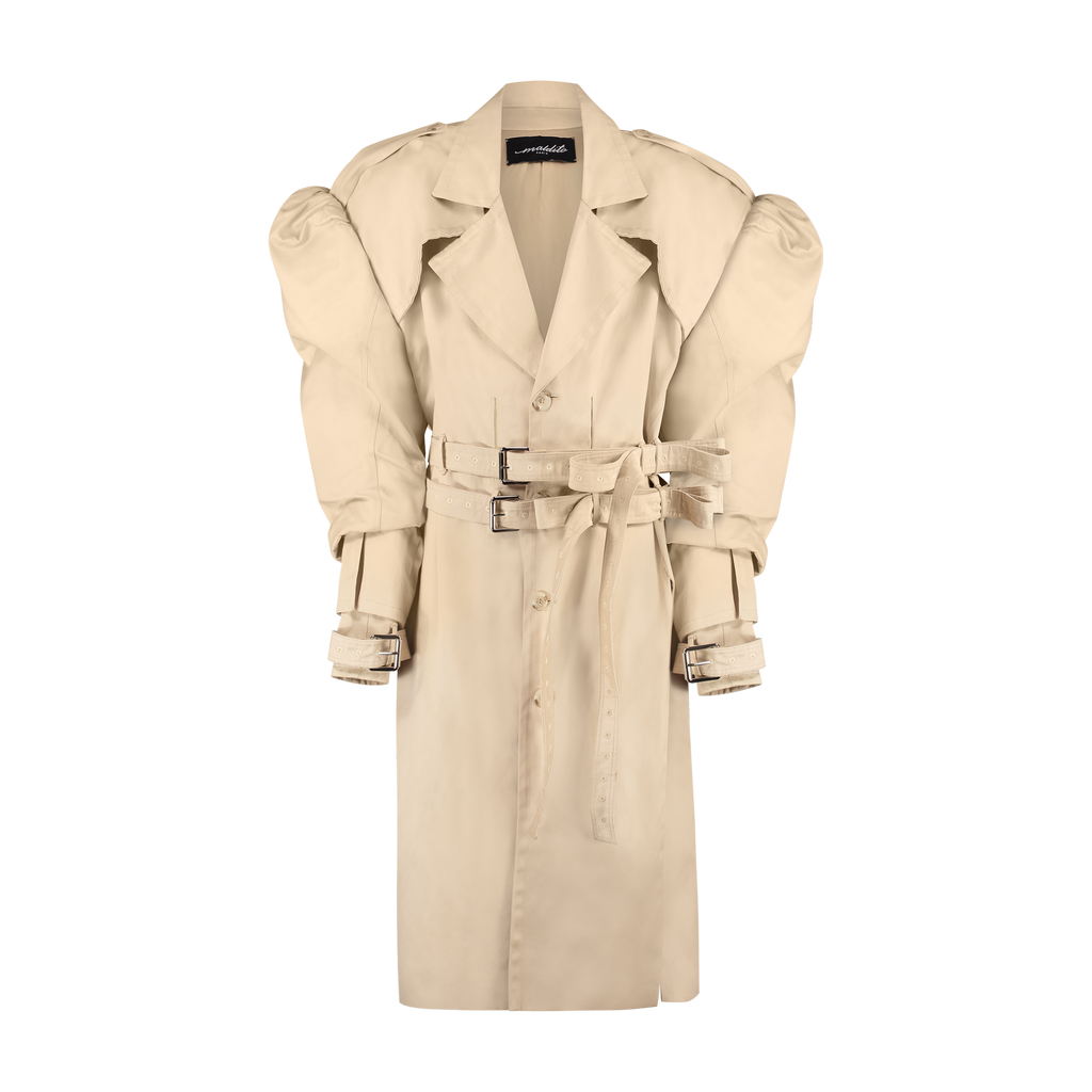 Trench Longo Toile Bege
