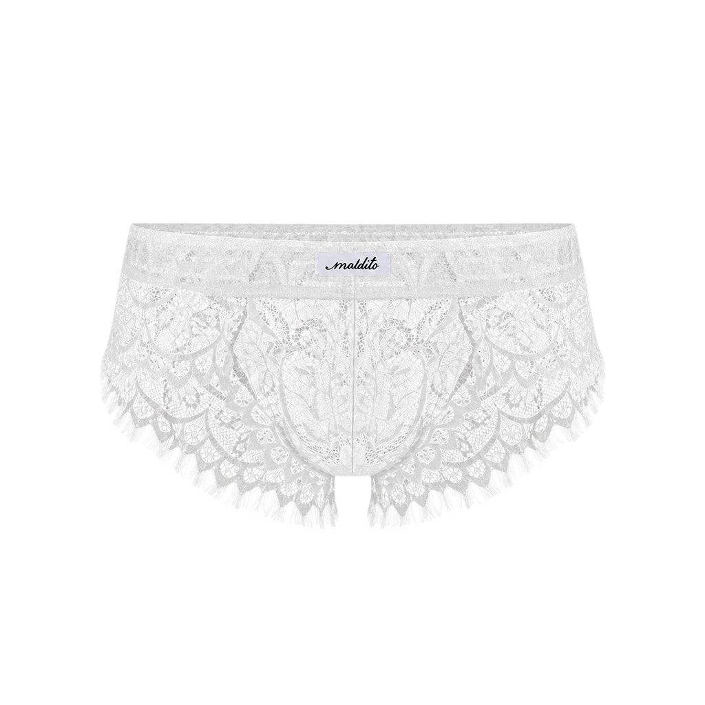 Cueca de Renda Branca